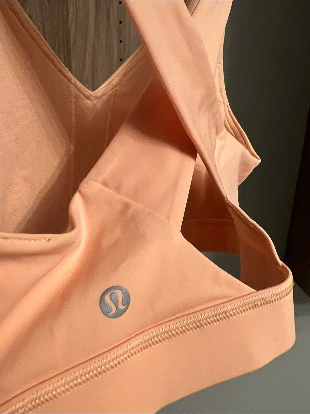 lululemon athletica Peach V-Neck Strappy Sports Bra